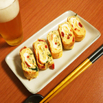 大葉と福神漬けの玉子焼き